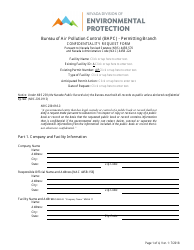 Confidentiality Request Form - Nevada