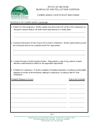 Class I Annual Compliance Certification Form - Nevada, Page 4