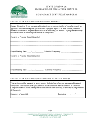 Class I Annual Compliance Certification Form - Nevada, Page 5