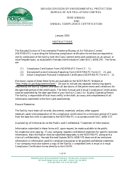 Document preview: Instructions for Compliance Certification Form - Nevada