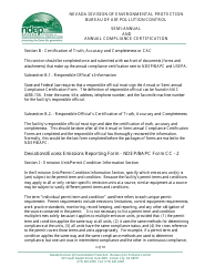 Instructions for Compliance Certification Form - Nevada, Page 3