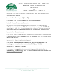 Instructions for Compliance Certification Form - Nevada, Page 9