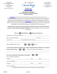 Notification of Arrest of Licensed Employee - Nevada