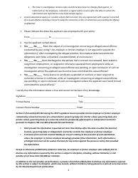 Employment History Verification Form - Nevada, Page 2