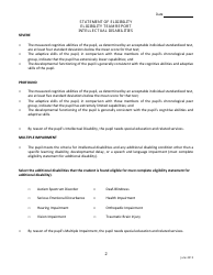 Statement of Eligibility - Intellectual Disabilities - Nevada, Page 2