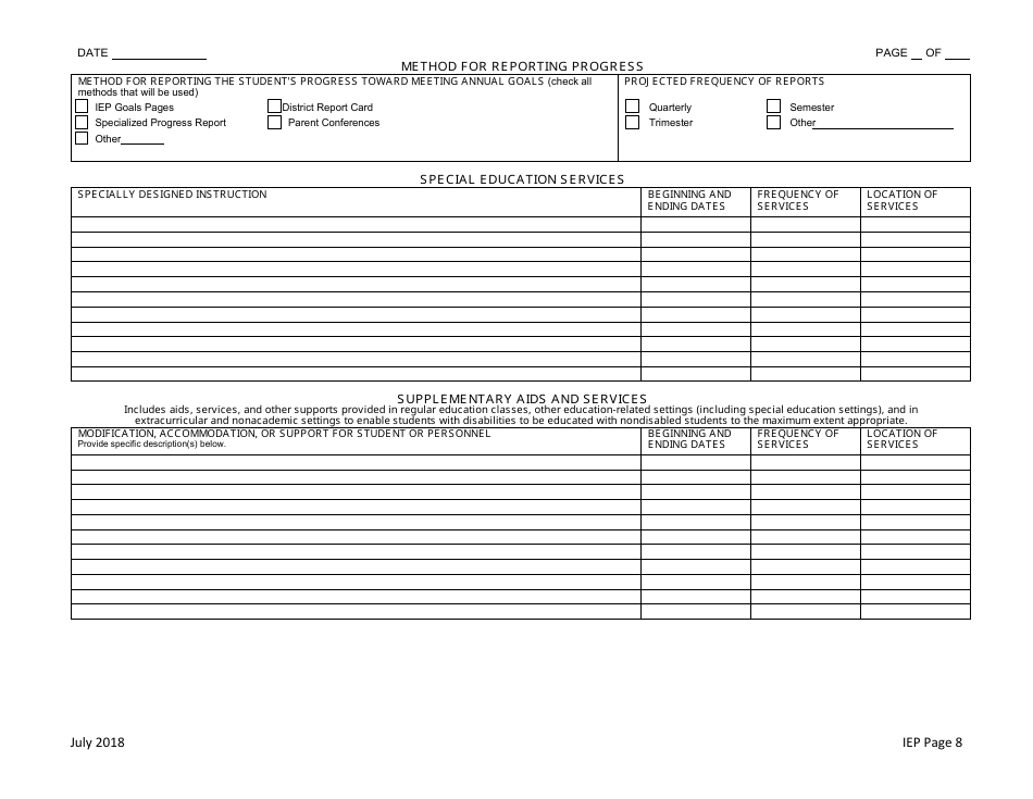 Nevada Individualized Educational Program (Iep) Form - Fill Out, Sign ...