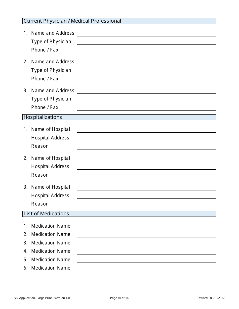 Application for Vocational Rehabilitation Services - Large Print - Nevada, Page 10
