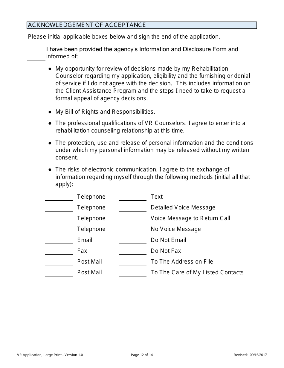 Application for Vocational Rehabilitation Services - Large Print - Nevada, Page 12