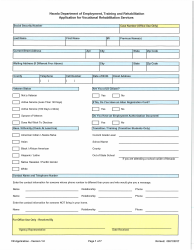 Application for Vocational Rehabilitation Services - Nevada