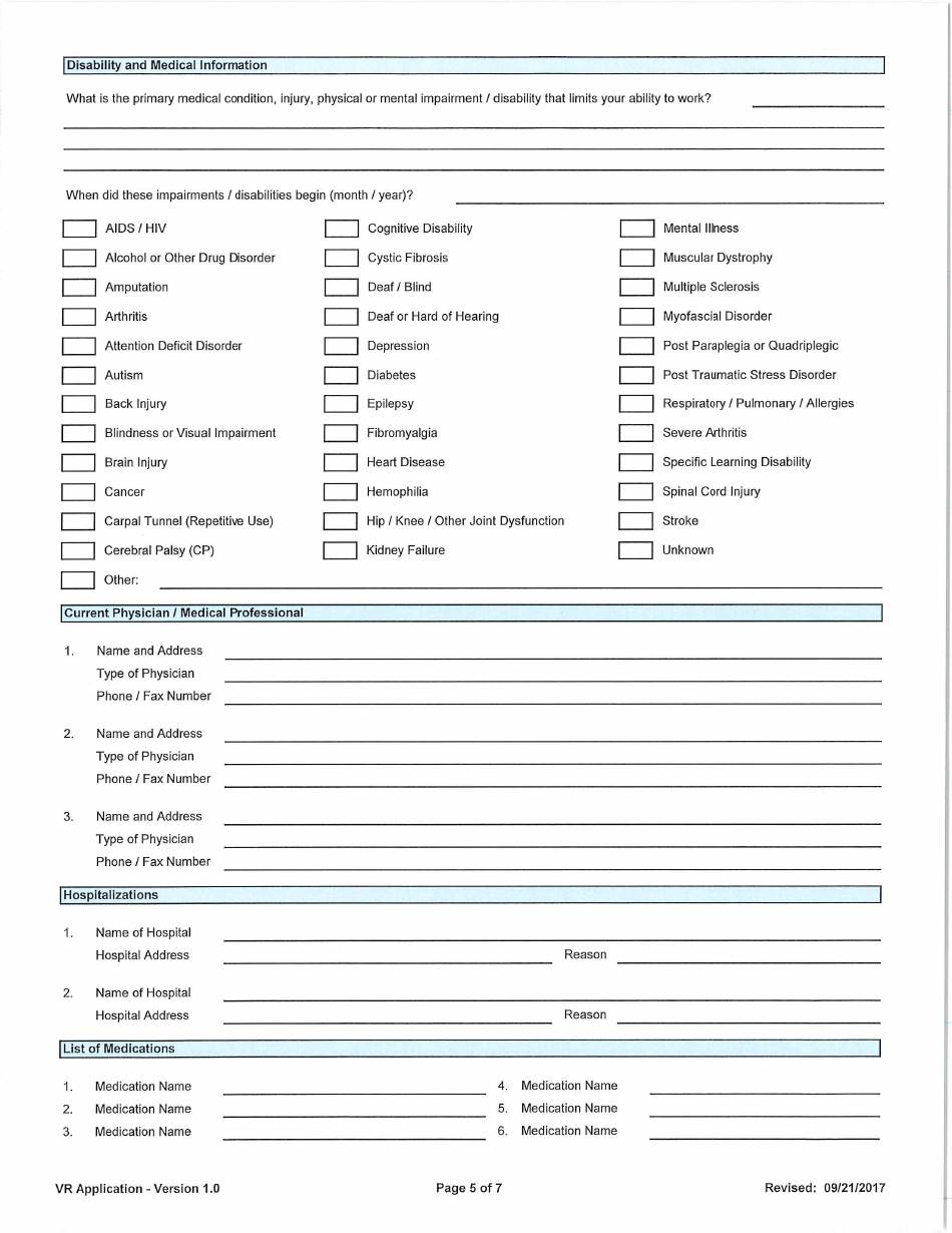 Nevada Application for Vocational Rehabilitation Services - Fill Out ...