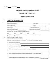 Document preview: Individual Work Plan - Infant-At-Work Program - Nevada