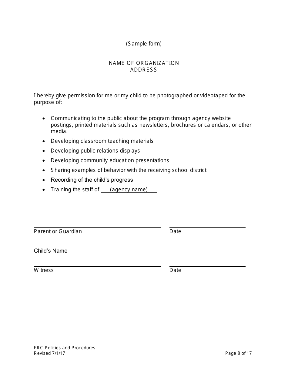 Family Resource Center Policies and Procedures - Nevada, Page 8