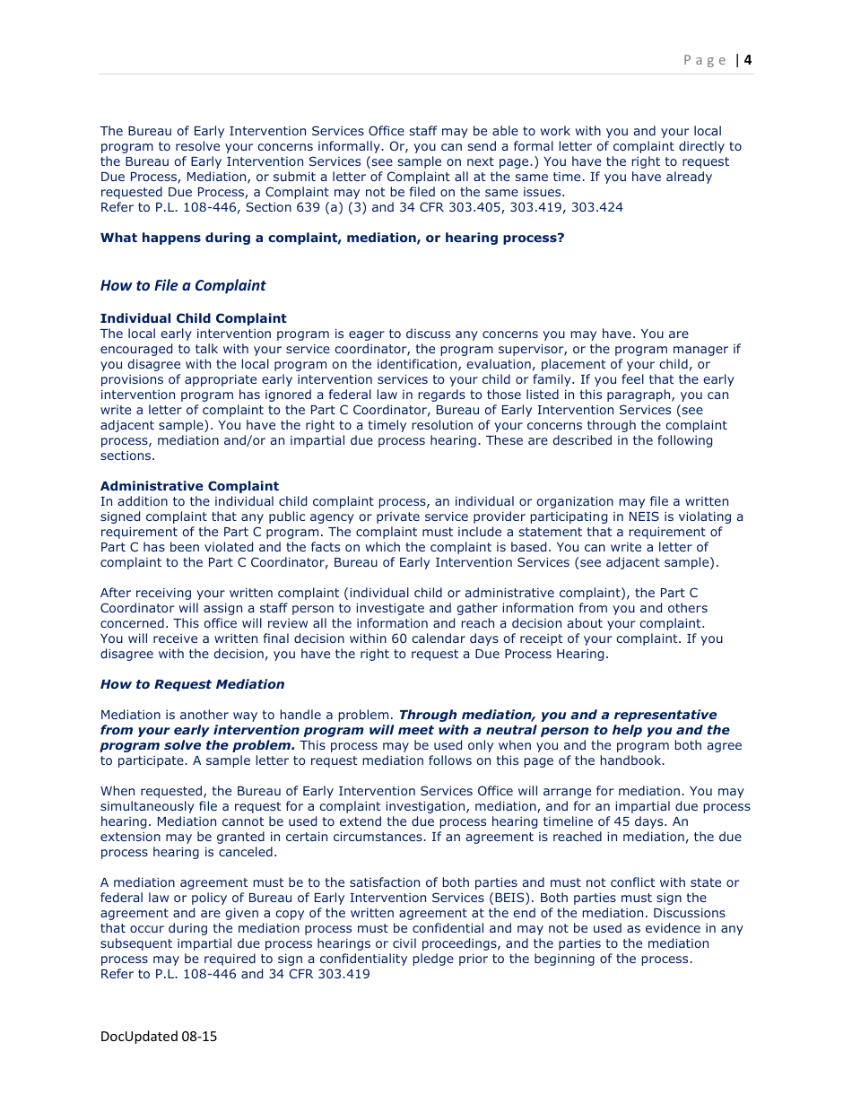 Parent Rights  Responsibilities in Nevada Early Intervention - Nevada, Page 4