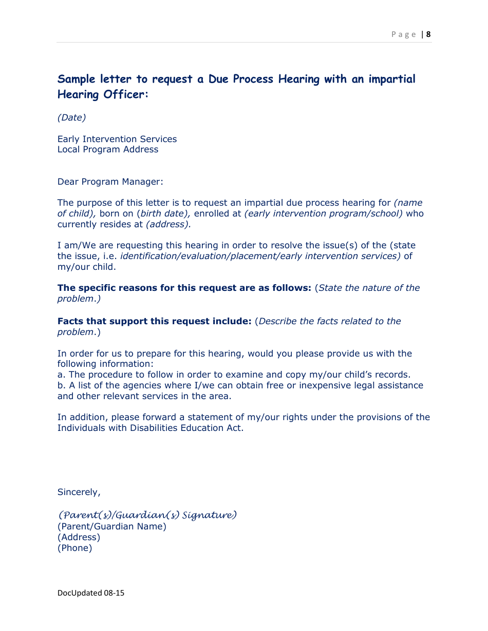 Parent Rights  Responsibilities in Nevada Early Intervention - Nevada, Page 8