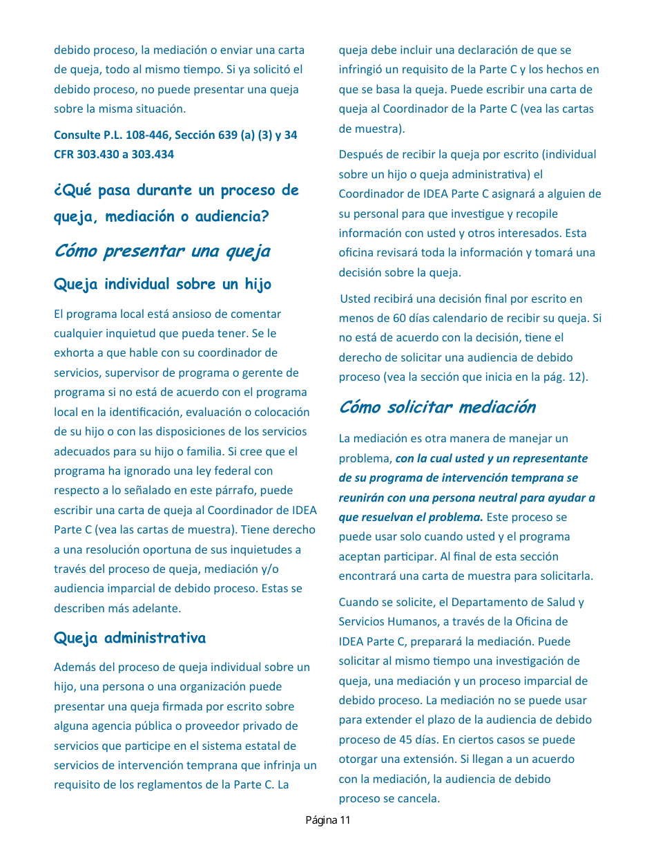 Manual Para Padres - Servicios De Intervencion Temprana De Nevada - Nevada (Spanish), Page 15
