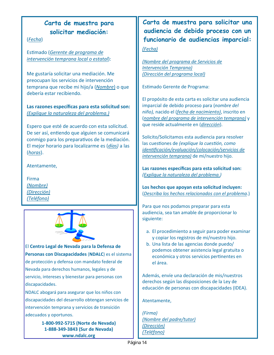 Manual Para Padres - Servicios De Intervencion Temprana De Nevada - Nevada (Spanish), Page 18