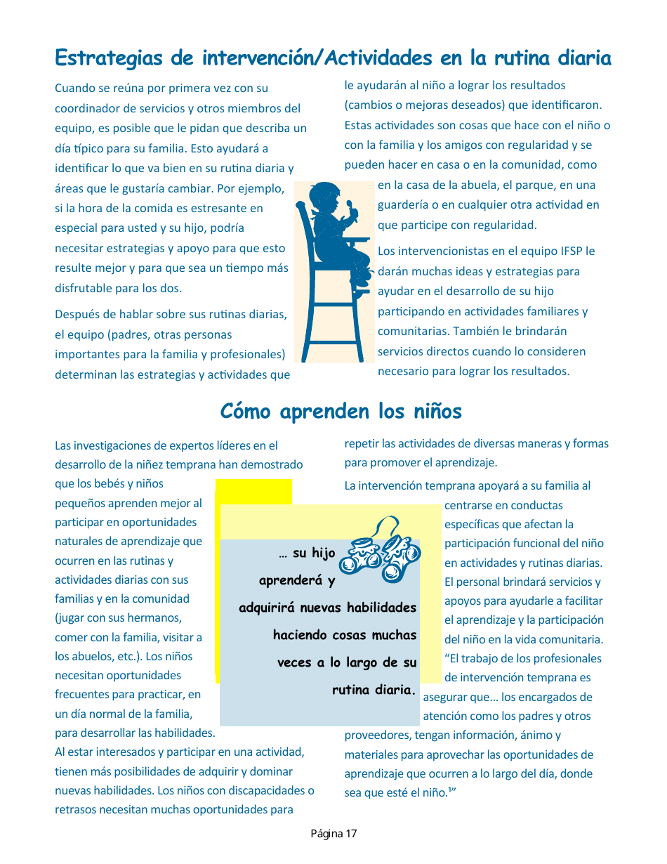 Manual Para Padres - Servicios De Intervencion Temprana De Nevada - Nevada (Spanish), Page 21