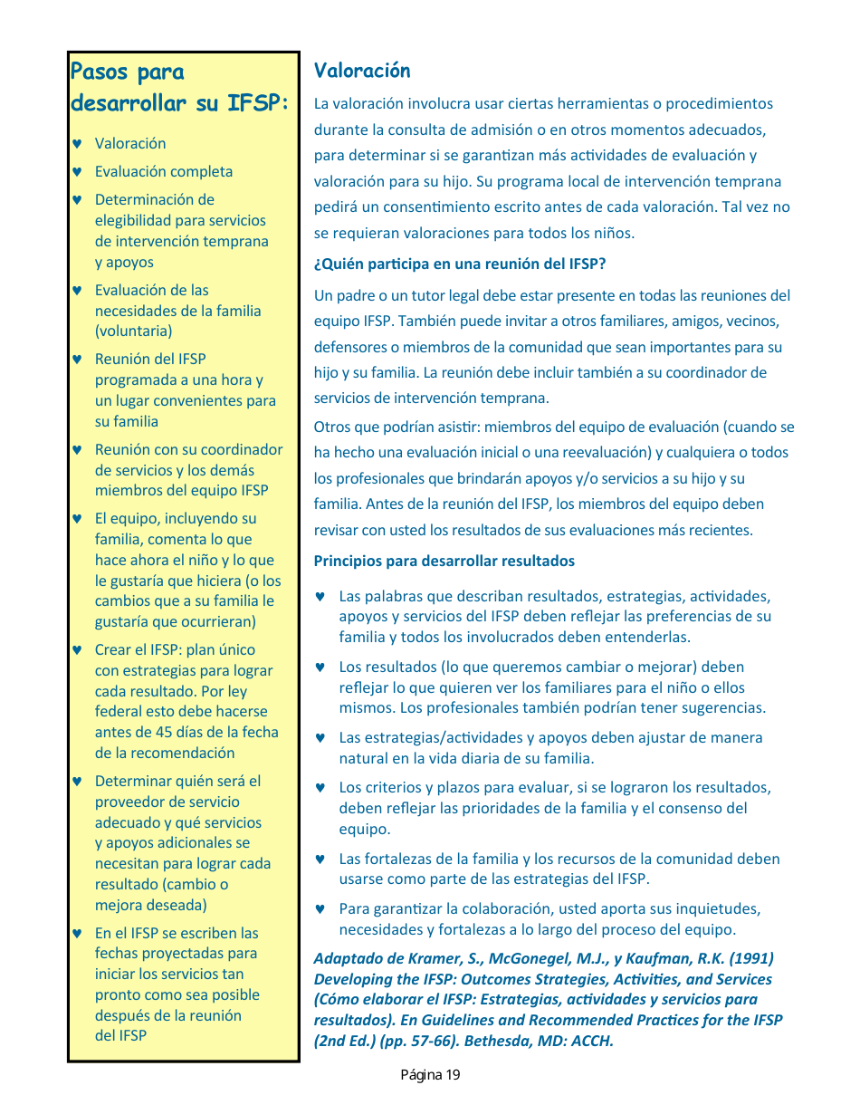 Manual Para Padres - Servicios De Intervencion Temprana De Nevada - Nevada (Spanish), Page 23