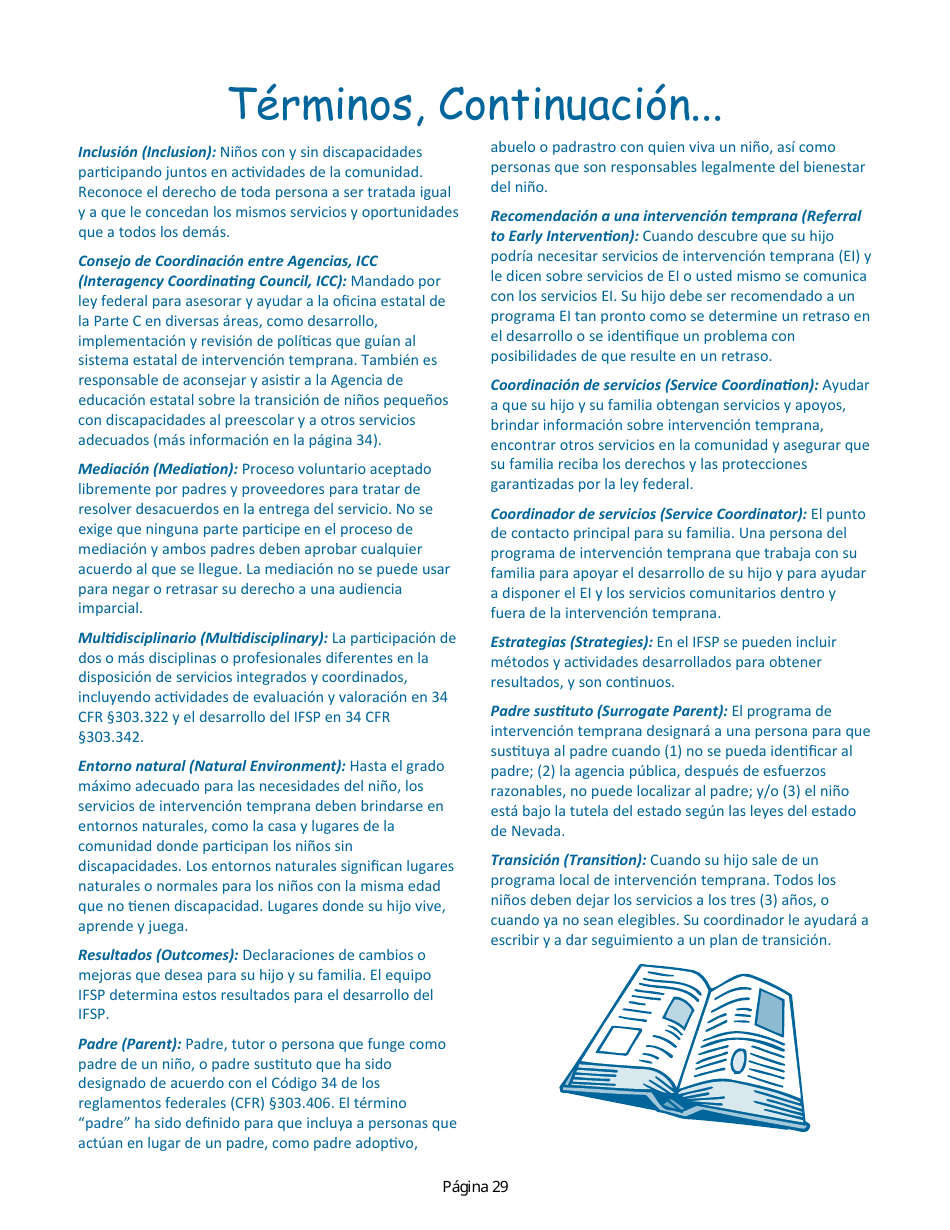 Manual Para Padres - Servicios De Intervencion Temprana De Nevada - Nevada (Spanish), Page 33