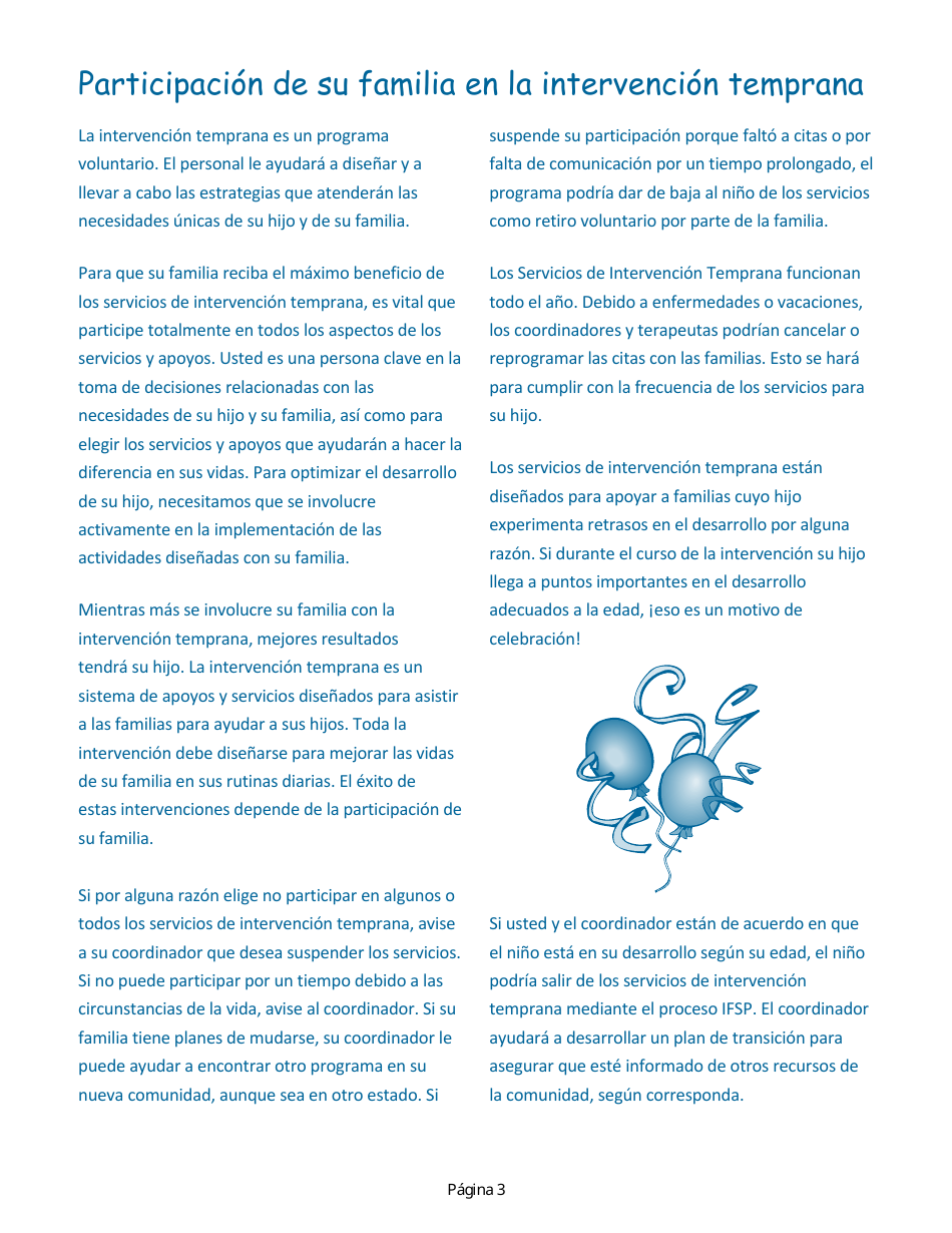 Manual Para Padres - Servicios De Intervencion Temprana De Nevada - Nevada (Spanish), Page 7