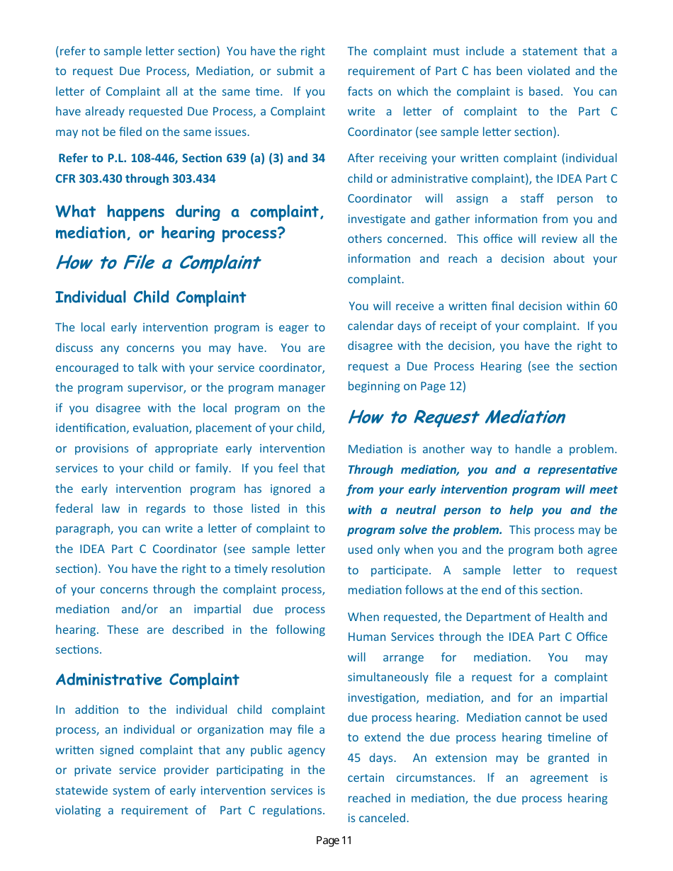Parent Handbook - Nevadas Early Intervention Services System (Neis) - Nevada, Page 15