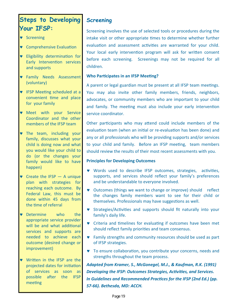 Parent Handbook - Nevadas Early Intervention Services System (Neis) - Nevada, Page 23