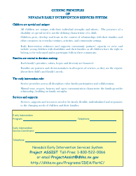 Parent Handbook - Nevada&#039;s Early Intervention Services System (Neis) - Nevada, Page 2