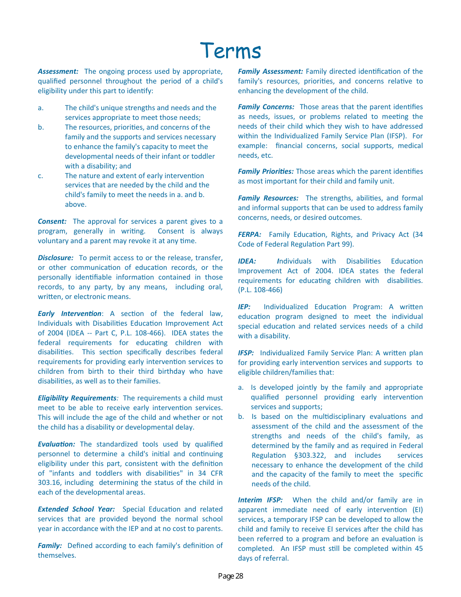 Parent Handbook - Nevadas Early Intervention Services System (Neis) - Nevada, Page 32