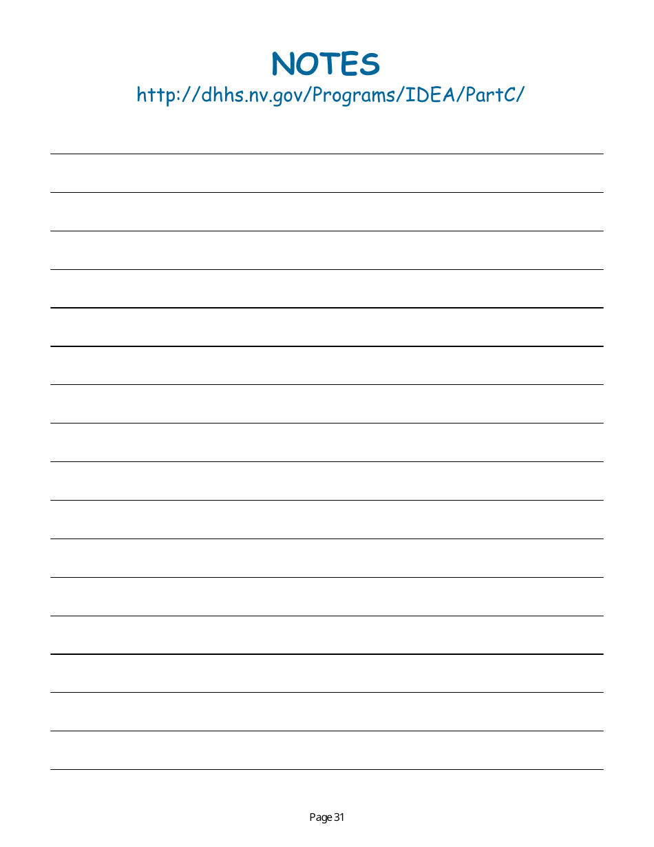 Parent Handbook - Nevadas Early Intervention Services System (Neis) - Nevada, Page 35