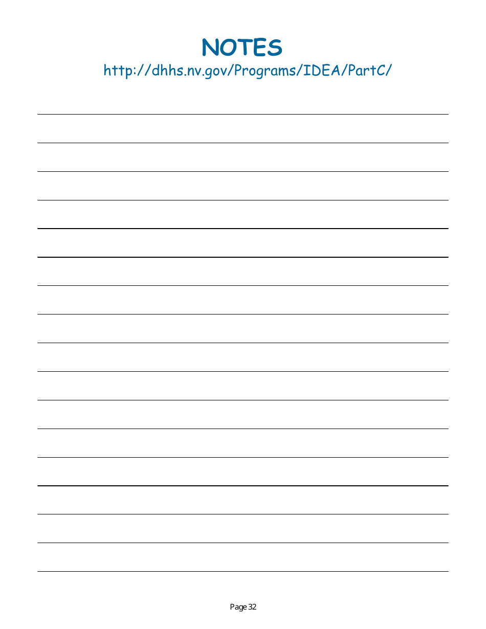 Parent Handbook - Nevadas Early Intervention Services System (Neis) - Nevada, Page 36