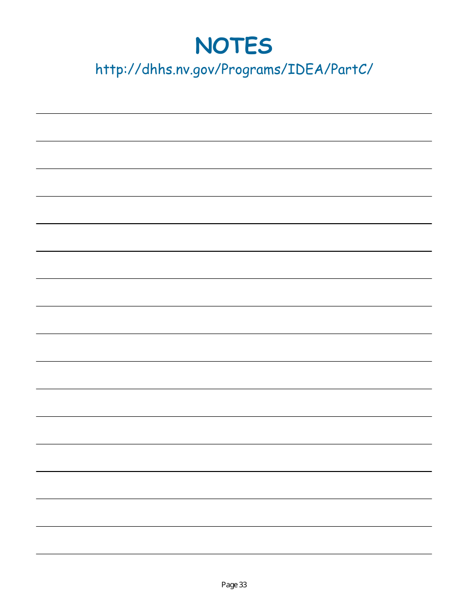 Parent Handbook - Nevadas Early Intervention Services System (Neis) - Nevada, Page 37