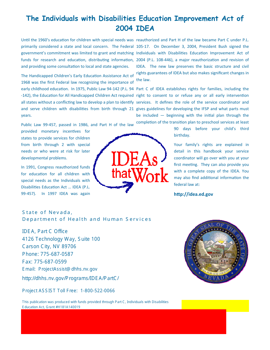 Parent Handbook - Nevadas Early Intervention Services System (Neis) - Nevada, Page 40