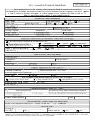 Document preview: Early Intervention Program Referral Form - Northern Nevada Region, Nevada