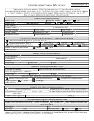 Document preview: Early Intervention Program Referral Form - Southern Region of Nevada, Nevada
