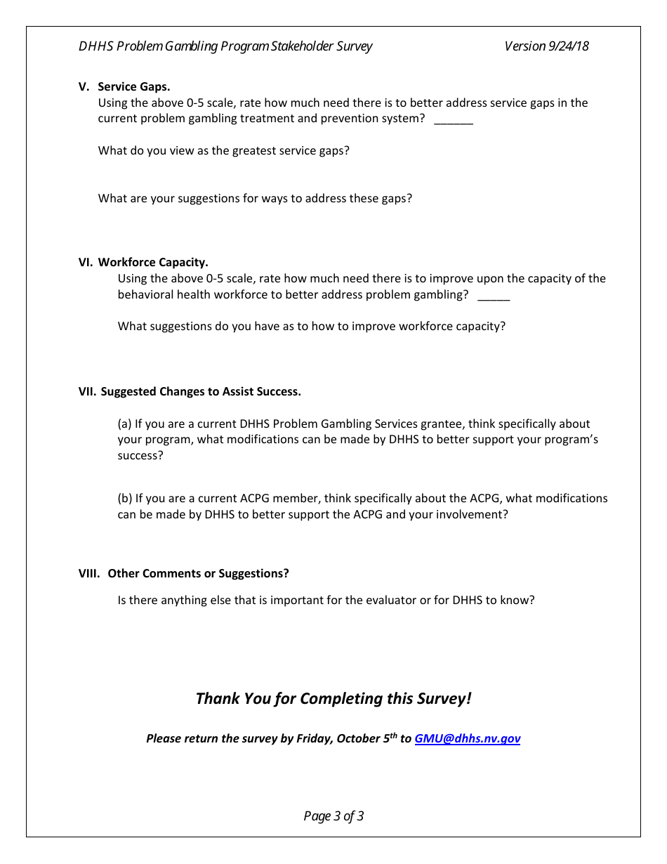 Stakeholder Survey - Nevada, Page 3