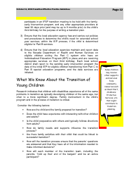 Transition Effective Practice Guidelines - Nevada Early Intervention Services (Neis) - Nevada, Page 12