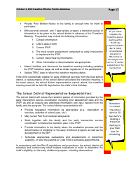 Transition Effective Practice Guidelines - Nevada Early Intervention Services (Neis) - Nevada, Page 17