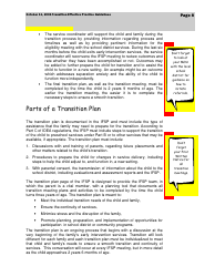 Transition Effective Practice Guidelines - Nevada Early Intervention Services (Neis) - Nevada, Page 8