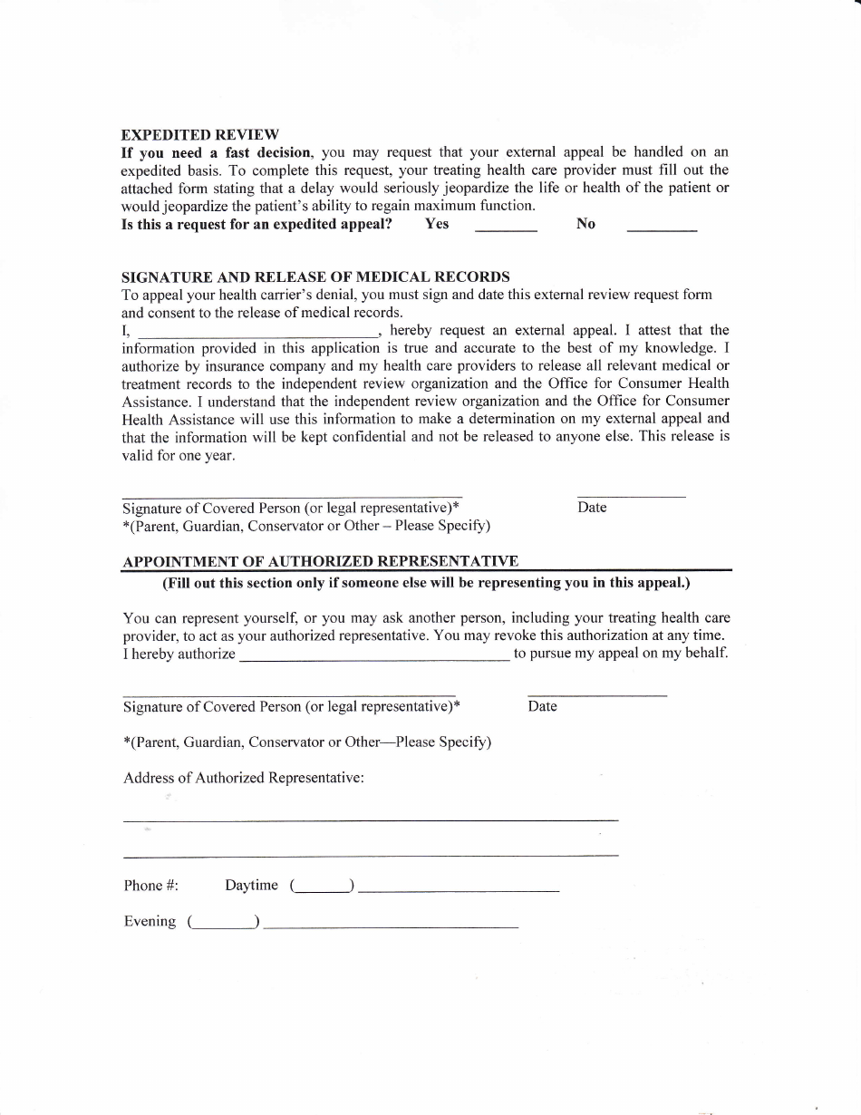 Appendix B Model Extemal Review Request Form - Nevada, Page 3