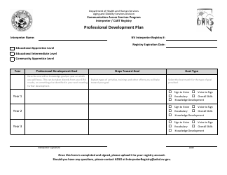 Document preview: Professional Development Plan - 3 Year Cycle - Nevada