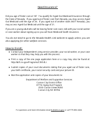 Document preview: Medicaid Application Form - Aged out Foster Care - Nevada