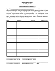 Document preview: Correspondence Authorization Form - Nevada