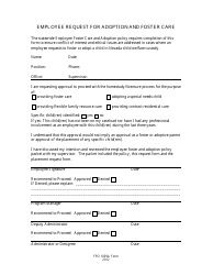 Document preview: Form FPO1009A Employee Request for Adoption and Foster Care - Nevada