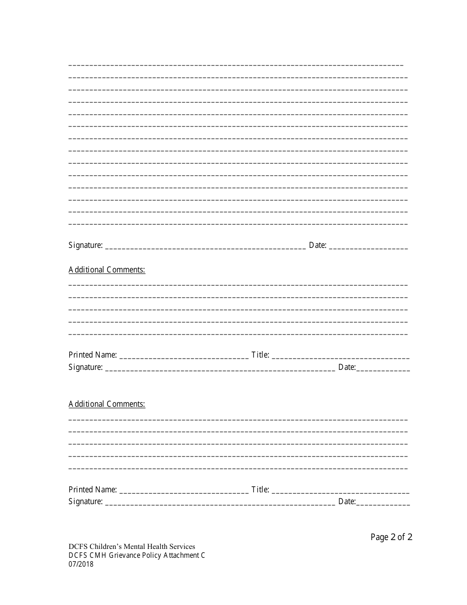 Attachment C Grievance Resolution Report Form - Nevada, Page 2