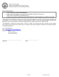 Form NMO-5000 E Health Insurance Premium Payment (HIPP) Program Application - Nevada, Page 2