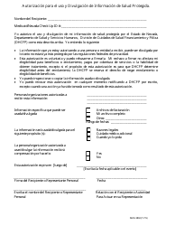 Document preview: Formulario NMH-3804 Autorizacion Para El Uso Y Divulgacion De Informacion De Salud Protegida - Nevada (Spanish)