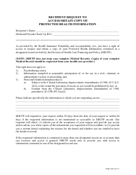 Document preview: Form NMH-3802 Recipient Request to Access/Obtain Copy of Protected Health Information - Nevada