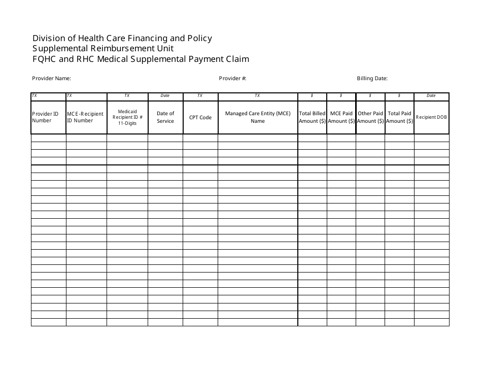 Fqhc and Rhc Supplemental Payment Claim Form - Wrap Supplemental Payment Program - Nevada, Page 4