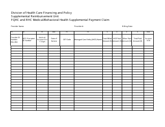 Fqhc and Rhc Supplemental Payment Claim Form - Wrap Supplemental Payment Program - Nevada, Page 7