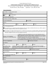 Form FA-24C Authorization Request for Self-directed Skilled Services - Nevada